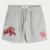 Fleece-Shorts mit Grafik der University of Houston, Länge bis zur Mitte des Oberschenkels Fleece-Shorts mit Grafik der University of Houston, Länge bis zur Mitte des Oberschenkels
