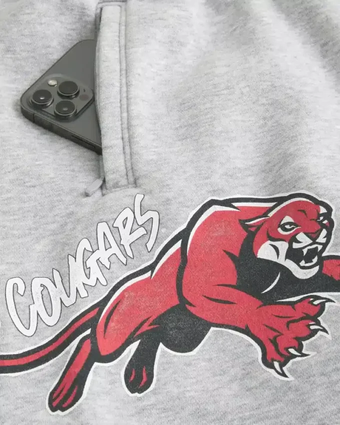 Fleece-Shorts mit Grafik der University of Houston, Länge bis zur Mitte des Oberschenkels Fleece-Shorts mit Grafik der University of Houston, Länge bis zur Mitte des Oberschenkels