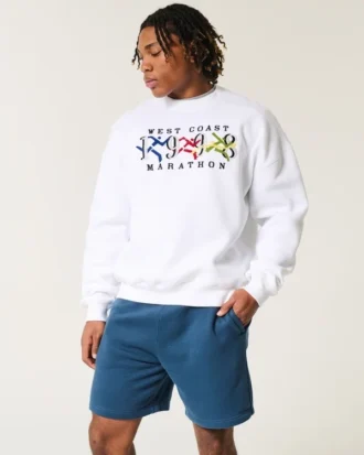 Fleece-Shorts mit Icon-Motiv, Länge über dem Knie