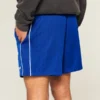 Fußballshorts aus Strick mit Logo, mittellang