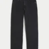 Gewaschene schwarze Baggy-Jeans