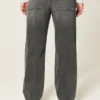 Gewaschene schwarze Baggy-Jeans mit Stern-Grafik Gewaschene schwarze Baggy-Jeans mit Stern-Grafik