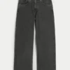 Gewaschene schwarze Super-Baggy-Jeans Gewaschene schwarze Super-Baggy-Jeans