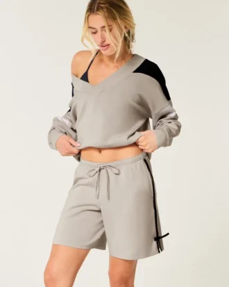 Gilly Hicks Active Cooldown Shorts mit seitlicher Schleife