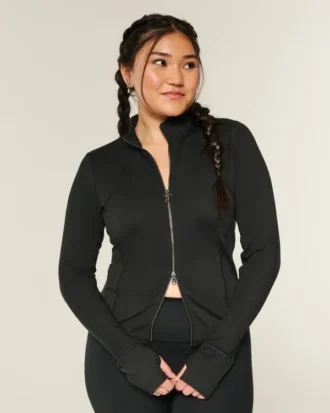 Gilly Hicks Active Recharge Bow Double Zip Jacket