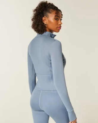 Gilly Hicks Active Recharge Bow Double Zip Jacket Gilly Hicks Active Recharge Bow Double Zip Jacket