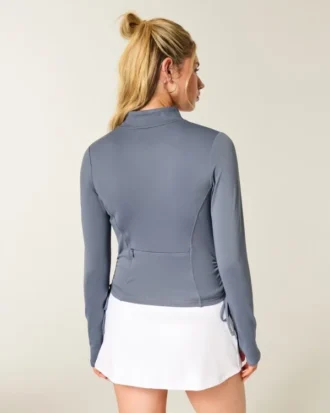 Gilly Hicks Active Recharge Jacke mit seitlichem Bindegürtel und Reißverschluss