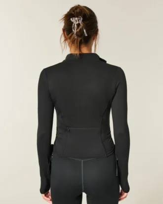 Gilly Hicks Active Recharge Jacke mit seitlichem Bindegürtel und Reißverschluss