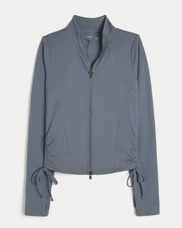 Gilly Hicks Active Recharge Jacke mit seitlichem Bindegürtel und Reißverschluss Gilly Hicks Active Recharge Jacke mit seitlichem Bindegürtel und Reißverschluss