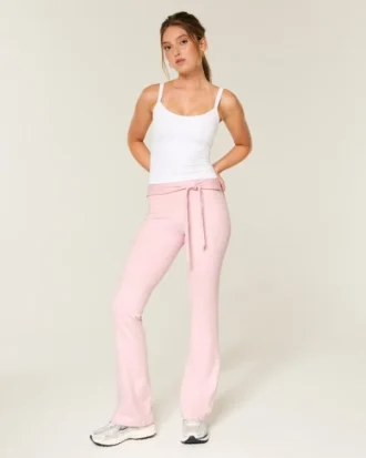 Gilly Hicks Active Recharge Leggings mit Bindegürtel und Bootcut-Bein