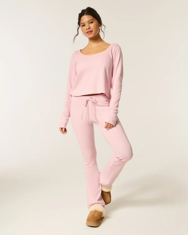 Gilly Hicks Always Cozy Waffle Langarm-Shirt mit Rundhalsausschnitt Gilly Hicks Always Cozy Waffle Langarm-Shirt mit Rundhalsausschnitt