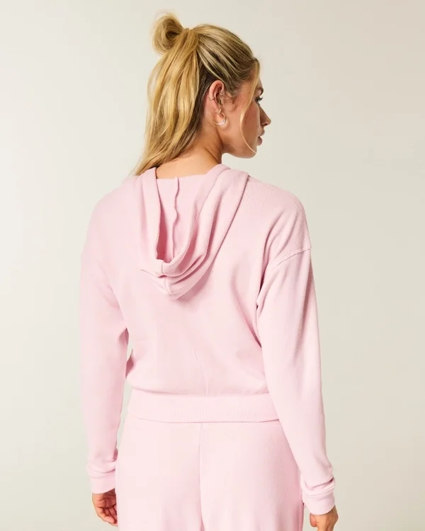 Gilly Hicks Always Cozy Waffle Zip-Up Hoodie Gilly Hicks Always Cozy Waffle Zip-Up Hoodie