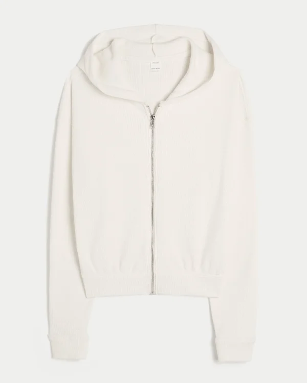 Gilly Hicks Always Cozy Waffle Zip-Up Hoodie Gilly Hicks Always Cozy Waffle Zip-Up Hoodie