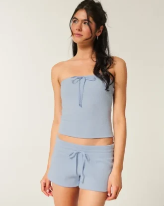 Gilly Hicks Cozy Waffle Mini Shorts