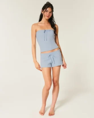 Gilly Hicks Cozy Waffle Mini Shorts