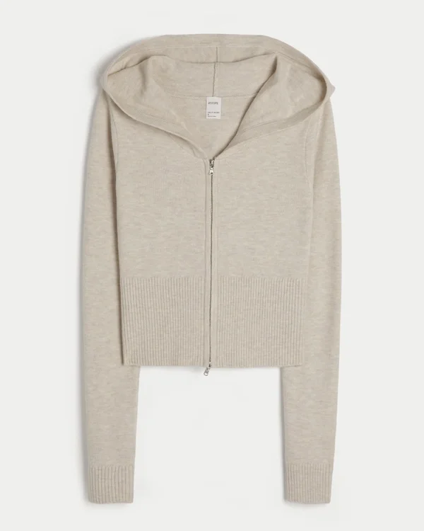 Gilly Hicks Gemütlicher Sweater-Strick-Hoodie mit Reißverschluss Gilly Hicks Gemütlicher Sweater-Strick-Hoodie mit Reißverschluss