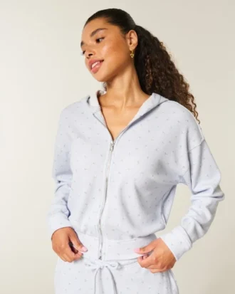 Gilly Hicks Relaxed Zip-Up Waffle Hoodie Gilly Hicks Relaxed Zip-Up Waffle Hoodie