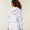Gilly Hicks Relaxed Zip-Up Waffle Hoodie