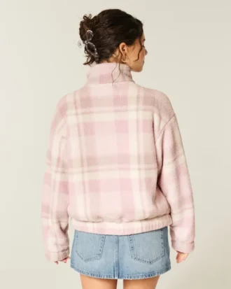 Gilly Hicks Sherpa-Sweatshirt mit Reißverschluss