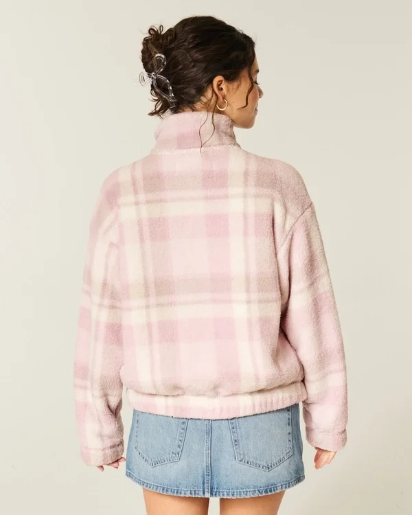 Gilly Hicks Sherpa-Sweatshirt mit Reißverschluss Gilly Hicks Sherpa-Sweatshirt mit Reißverschluss