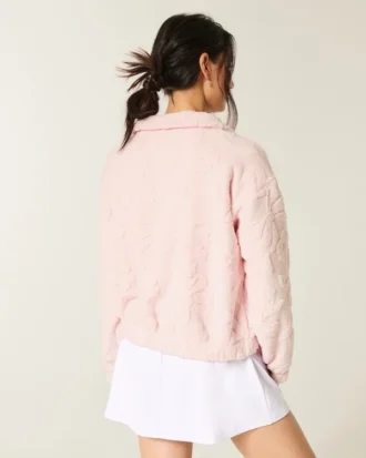 Gilly Hicks Sherpa-Sweatshirt mit Reißverschluss