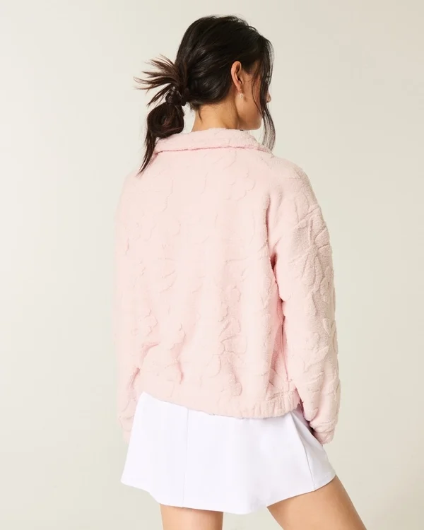 Gilly Hicks Sherpa-Sweatshirt mit Reißverschluss Gilly Hicks Sherpa-Sweatshirt mit Reißverschluss