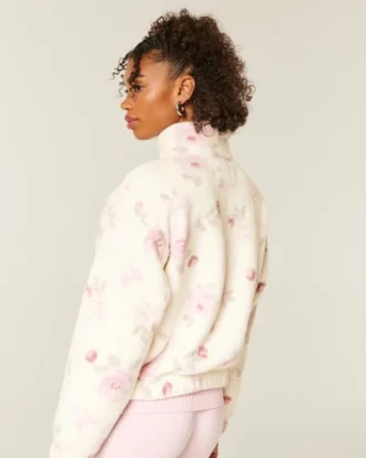 Gilly Hicks Sherpa-Sweatshirt mit Reißverschluss