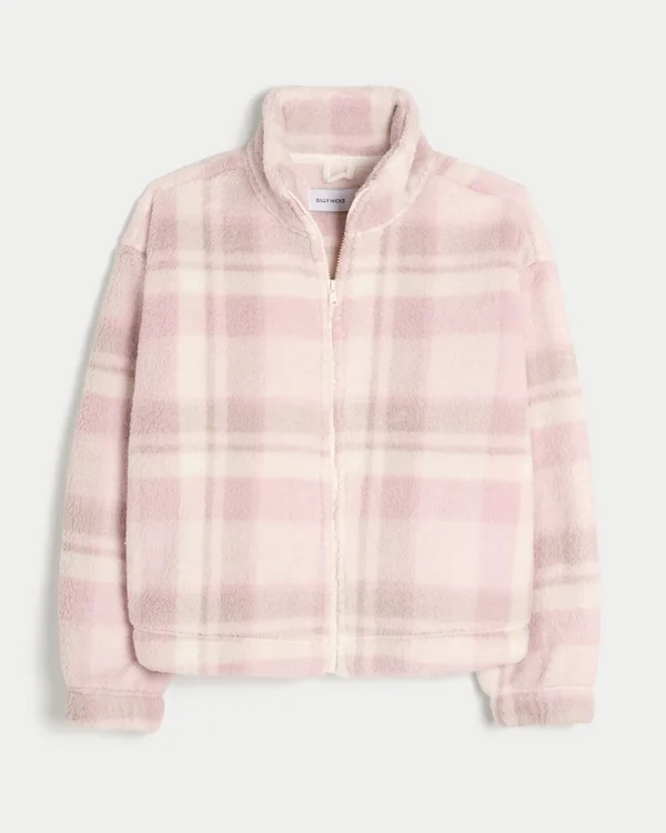 Gilly Hicks Sherpa-Sweatshirt mit Reißverschluss Gilly Hicks Sherpa-Sweatshirt mit Reißverschluss