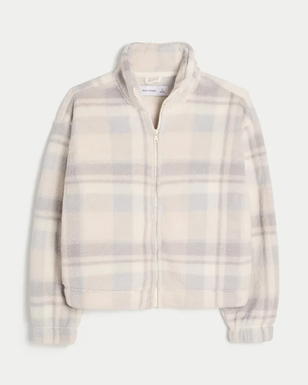 Gilly Hicks Sherpa-Sweatshirt mit Reißverschluss Gilly Hicks Sherpa-Sweatshirt mit Reißverschluss