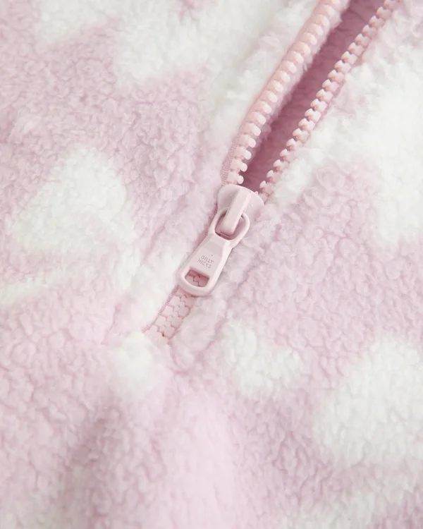 Gilly Hicks Sherpa-Sweatshirt mit Viertelreißverschluss Gilly Hicks Sherpa-Sweatshirt mit Viertelreißverschluss