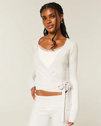 Gilly Hicks Strick-Wickeloberteil Gilly Hicks Strick-Wickeloberteil