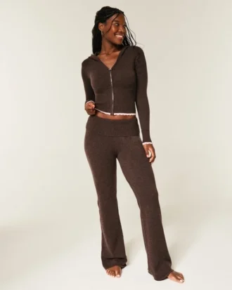 Gilly Hicks Sweater-Knit Foldover Bootcut Pants Gilly Hicks Sweater-Knit Foldover Bootcut Pants