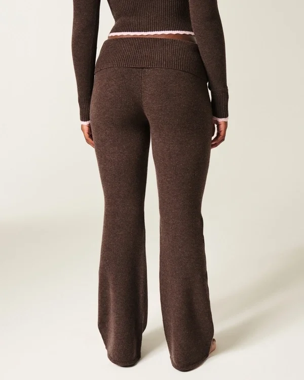 Gilly Hicks Sweater-Knit Foldover Bootcut Pants Gilly Hicks Sweater-Knit Foldover Bootcut Pants