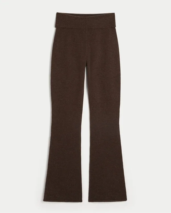 Gilly Hicks Sweater-Knit Foldover Bootcut Pants Gilly Hicks Sweater-Knit Foldover Bootcut Pants
