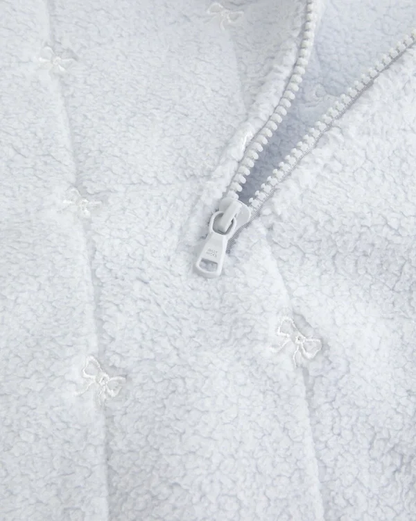 Gilly Hicks Sweatshirt mit Schleifenstickerei und Sherpa-Futter, Viertelreißverschluss Gilly Hicks Sweatshirt mit Schleifenstickerei und Sherpa-Futter, Viertelreißverschluss