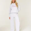 Glitzerndes Logo-Grafik Wide-Leg Sweatpants