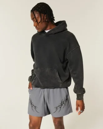 Grafische Active-Shorts in mittlerer Länge