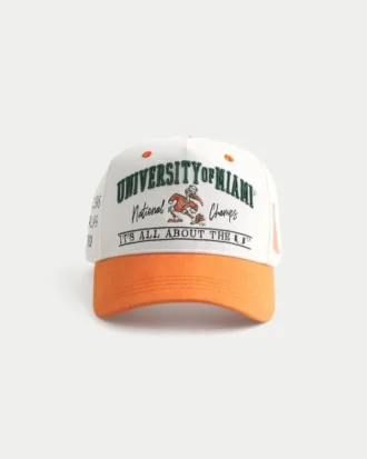 Grafische Baseballkappe der University of Miami Hurricanes