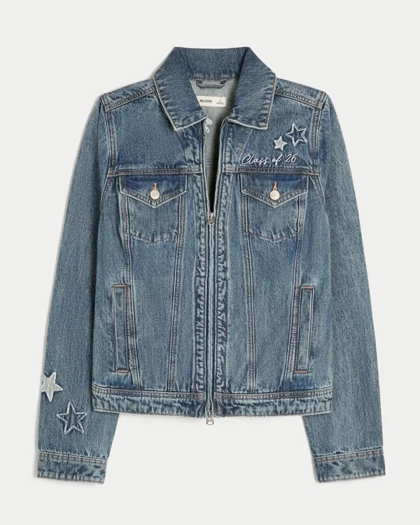 Grafische Jeansjacke „Class of ’26” Grafische Jeansjacke „Class of ’26”