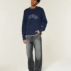 Graue Baggy-Jeans mit Herz-Grafik Graue Baggy-Jeans mit Herz-Grafik