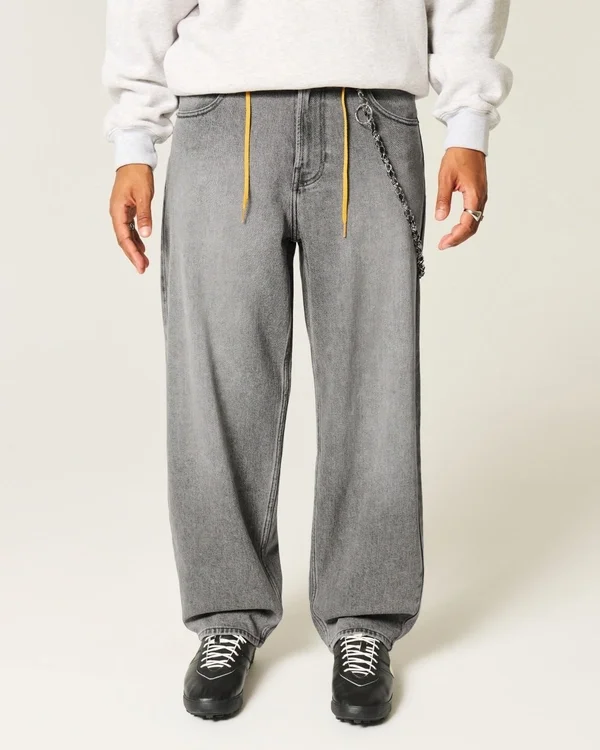 Graue Skater-Baggy-Jeans Graue Skater-Baggy-Jeans