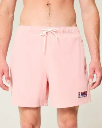 Hawaii Graphic Mid-Thigh Volley Badehose Hawaii Graphic Mid-Thigh Volley Badehose