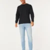 Hellblaue Athletic Skinny Jeans