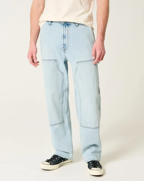Hellblaue Baggy Carpenter Jeans Hellblaue Baggy Carpenter Jeans