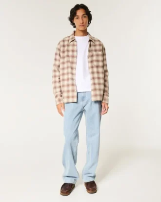 Hellblaue Baggy-Jeans im Painter-Stil