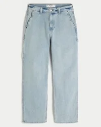 Hellblaue Baggy-Jeans im Painter-Stil Hellblaue Baggy-Jeans im Painter-Stil