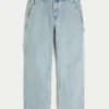Hellblaue Baggy-Jeans im Painter-Stil