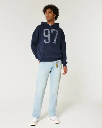 Hellblaue Straight-Jeans Hellblaue Straight-Jeans