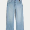 Hellblaue Super-Baggy-Jeans mit Astronauten-Grafik Hellblaue Super-Baggy-Jeans mit Astronauten-Grafik