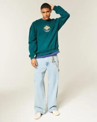 Hellblaue Super Baggy Painter Jeans Hellblaue Super Baggy Painter Jeans